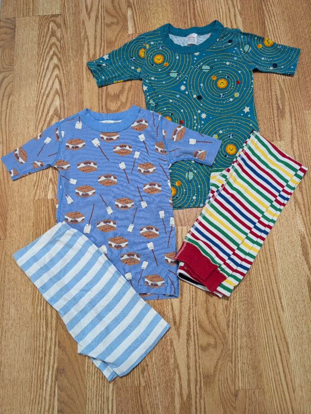 Hanna Andersson Kids Pajama Mixed Bundle 130 8 Smores Space Striped